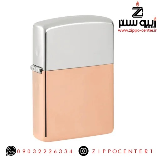 فندک زیپو کد 48694 Bimetal Case Copper
